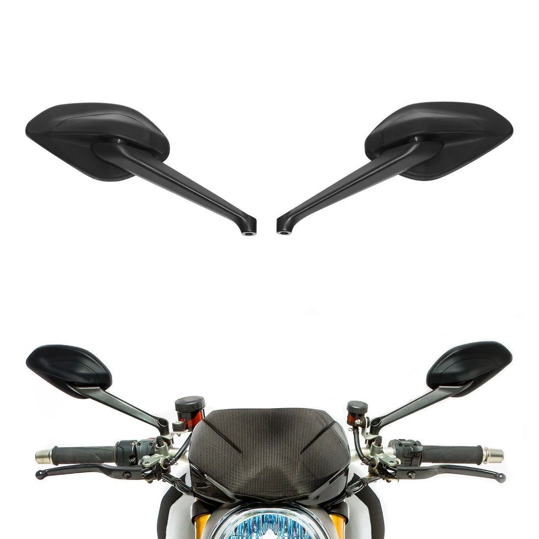 Aluminium Black Rear View Mirror Fit For Ducati Diavel 14 Monster 821 1200 1200S