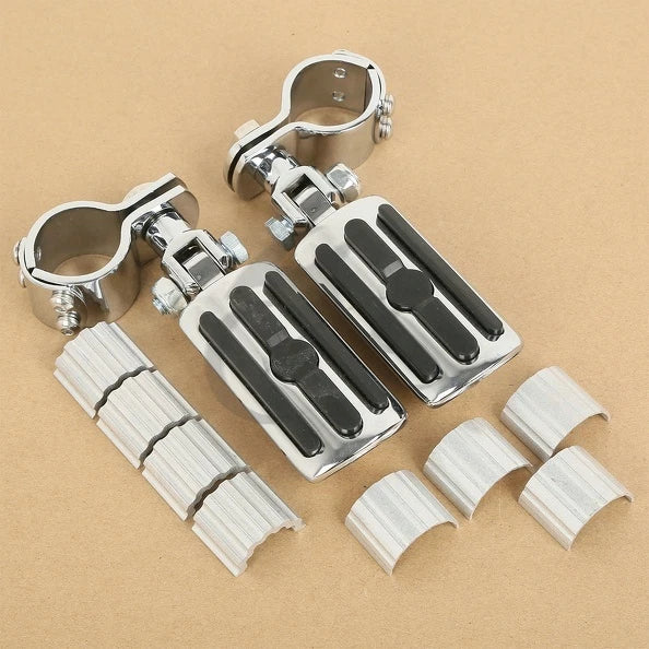 22mm 25mm 32mm 35mm Adjustable Chrome Highway Footpeg Clamps Fit For Harley Dyna