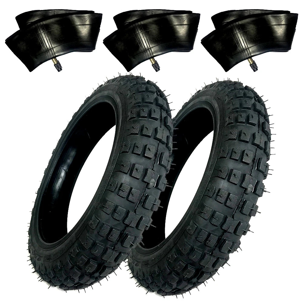 2) HD Tires And 3) Tubes Straight Stem Size 2.50-10 2.50X10 For Honda XR50 50CC