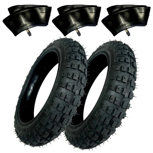 2) HD Tires And 3) Tubes Straight Stem Size 2.50-10 2.50X10 For Honda XR50 50CC