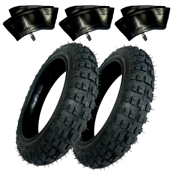 2) HD Tires And 3) Tubes Straight Stem Size 2.50-10 2.50X10 For Honda XR50 50CC