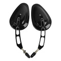 Black 8mm Rear View Mirrors Fit For Harley Softail Deluxe Flstn 2005-2017 2015