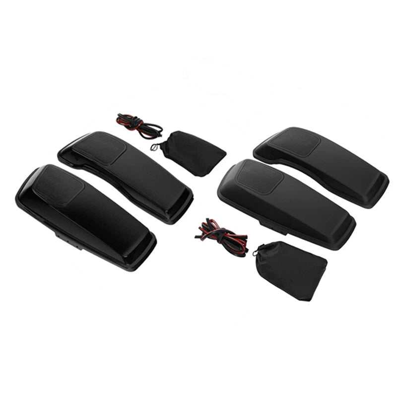 Matte/Vivid Black Hard Saddlebag Lid 6x9'' Speakers Grills Fit For Touring 14-24