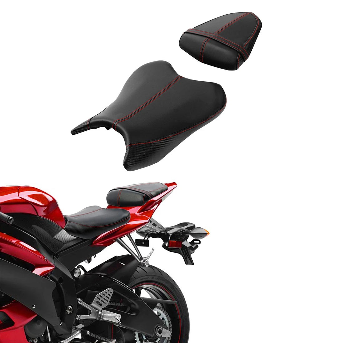 (Front & Rear) Seat Fit For Yamaha Yzf R6 YZF-R6 2006-2007
