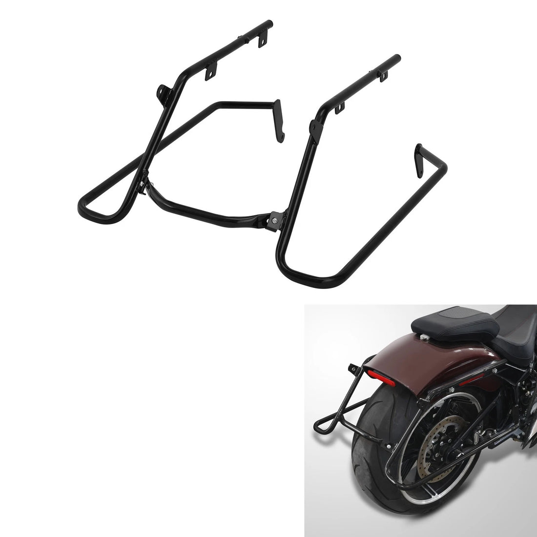 Hard Saddlebag Saddle bag Conversion Bracket Fits For Harley Fat Boy w/ Hardware