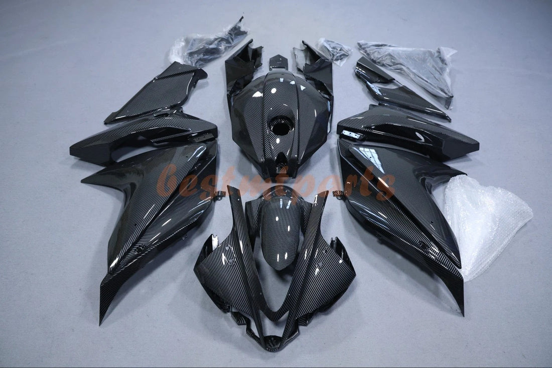 Glossy Carbon Fiber Fairing Kit For Yamaha YZF R125 2008-2013, 2014-2018 Black