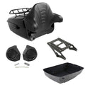 King Trunk Rack Backrest Pad Speakers Mount Fit For Harley Touring 2014-Up
