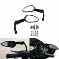 2X Motorcycle Black Blade Rearview Side Mirror For Harley Kawasaki Yamaha Honda