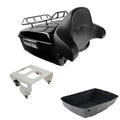 King Trunk Backrest Solo Rack Fit For Harley Touring Cvo Road Street Glide 14-26