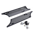 Locks Key Set Black Billet Saddlebag Latch Cover For Harley Electra Street Glide