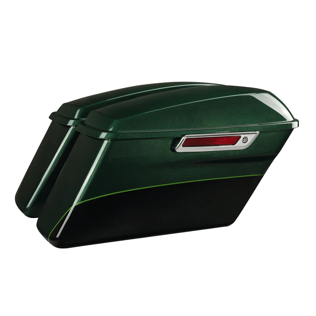 Hard Saddlebags Fit For Harley Touring FLHX 14-24 Deep Jade Pearl/Vivid Black