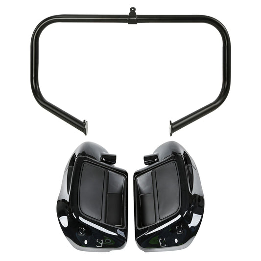 Lower Vented Leg Fairing 6.5" Speaker Crash Bar Fit For Harley Touring 2014-2023