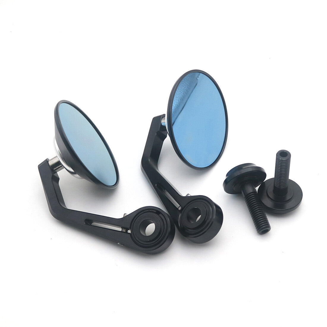 Black CNC Handlebar end Round Side Mirror M12 Bolt For BMW R nineT HP4 S1000R
