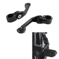 Matte Black 1 1/4" Adjustable Highway Long Angled Foot Peg Mount Fit For Harley