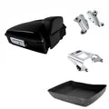 Chopped Trunk Backrest Mount Rack Docking Fit For Harley Road Glide 09-2013