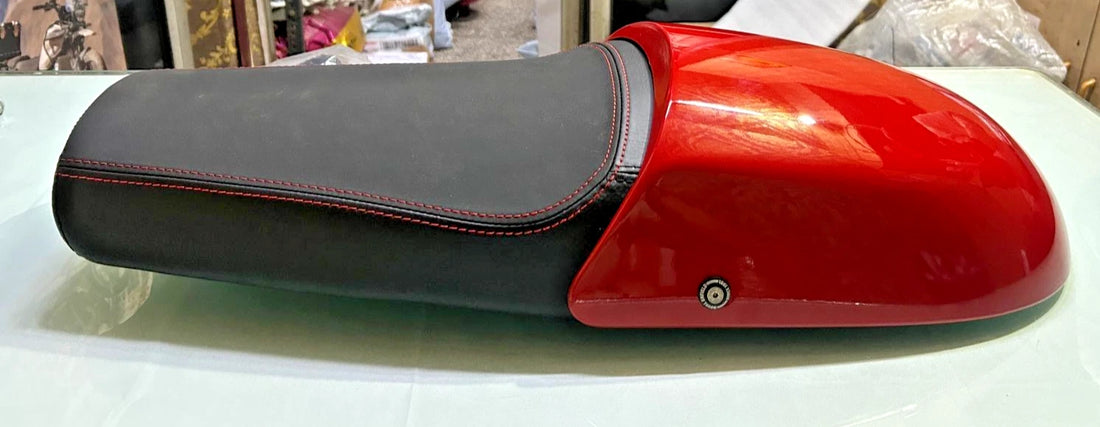 For Royal Enfield Interceptor 650 Premium Touring Dual Seat With Red Cowl