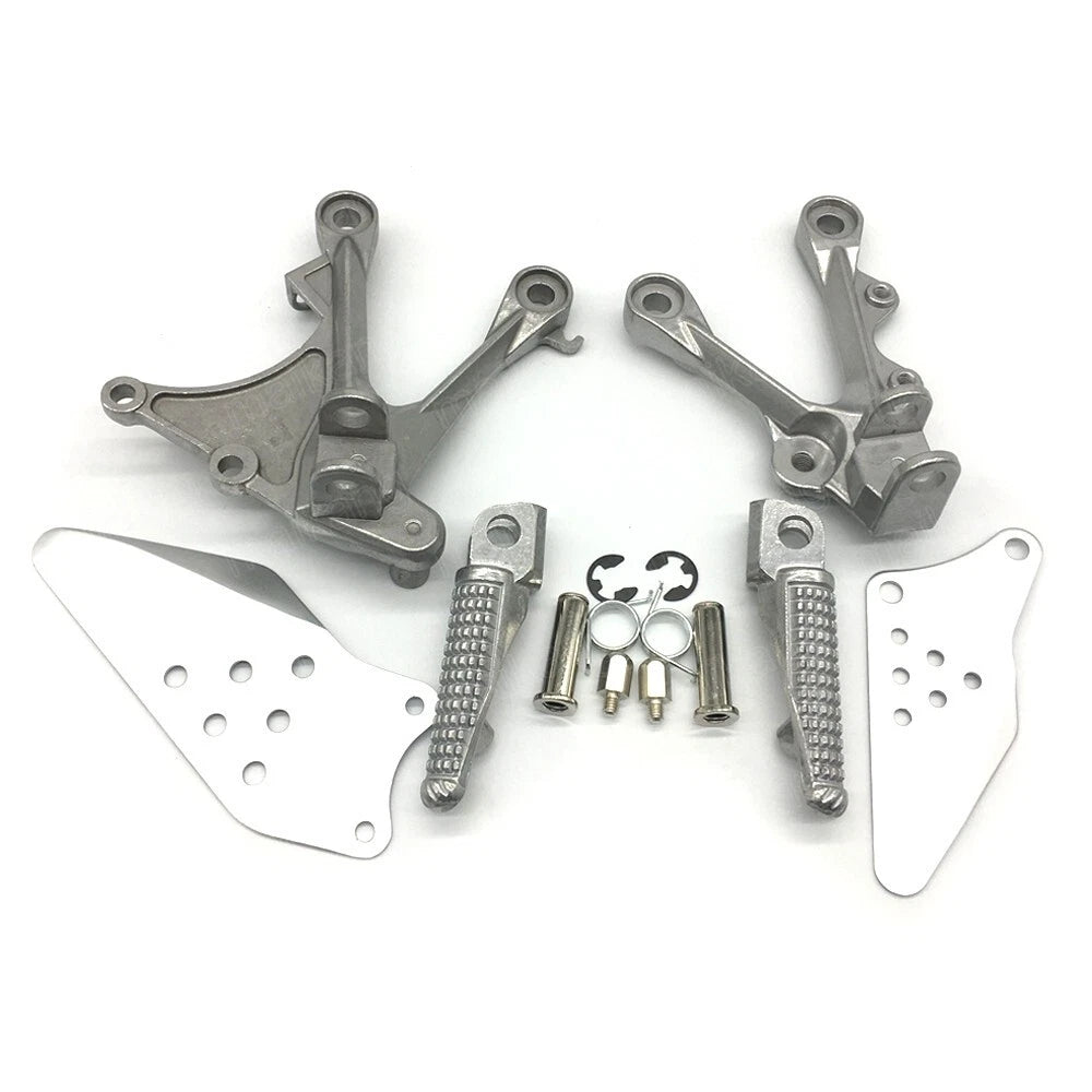 Silver Driver Front Foot Peg Bracket Fit for Kawasaki Ninja ZX6R 2005-2007 2008