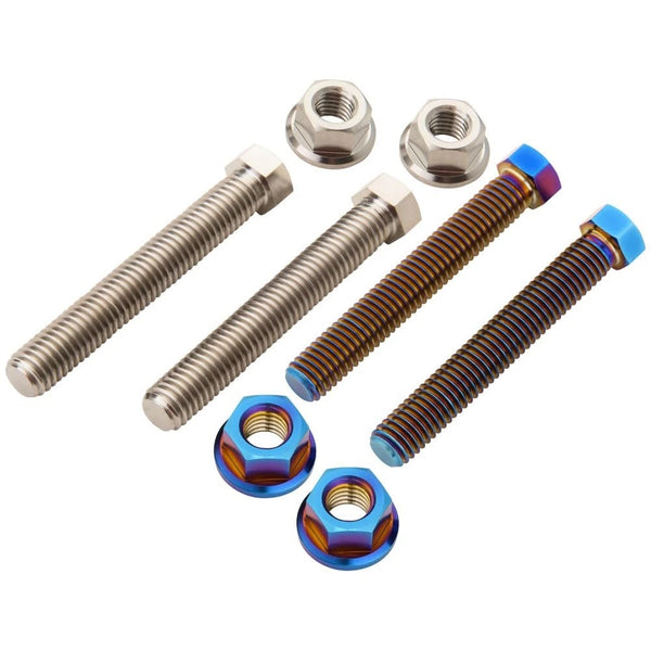 Tusk Titanium Axle Adjuster Bolts Burnt Blue For Husqvarna FC 350 Heritage 2023
