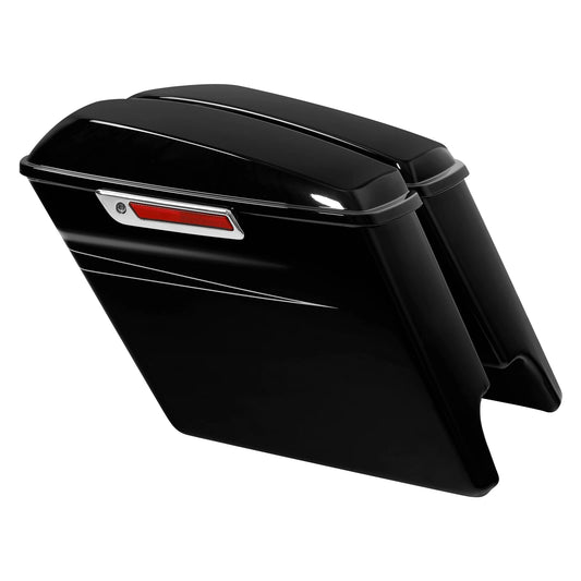 5" Stretched Saddlebags Fit For Harley Touring Street Glide 2014-24 Vivid Black