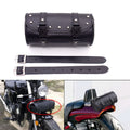 Black Motorcycle Tool Bag Handlebar Sissy Bar Saddlebag Roll Barrel For Honda
