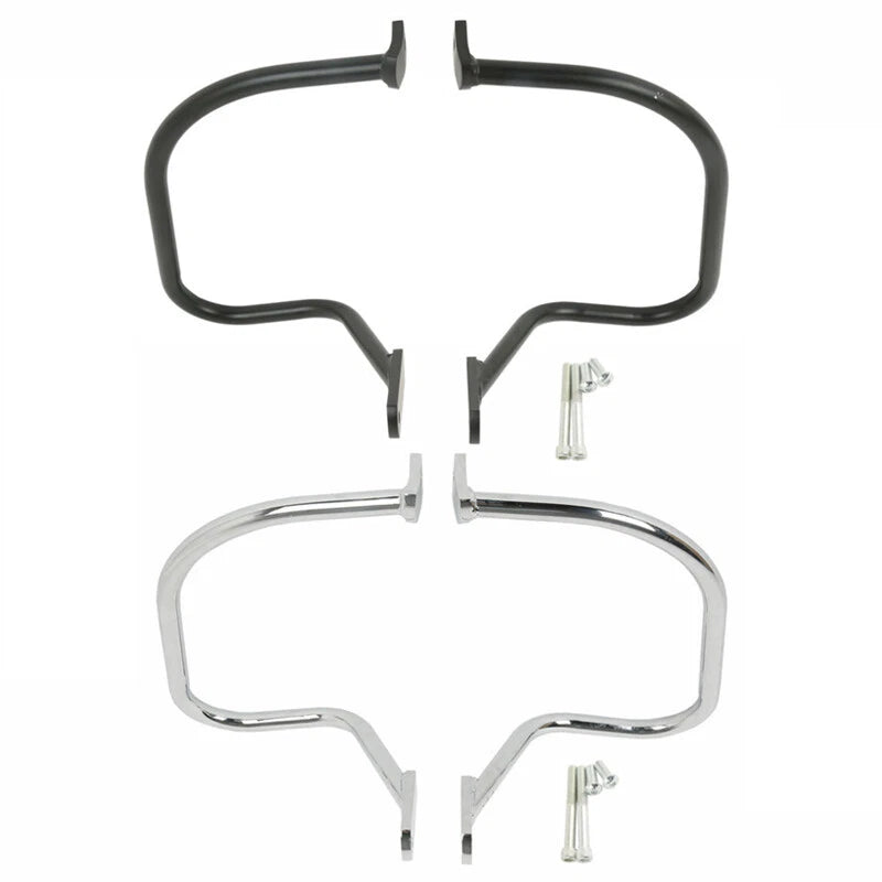 Black/Chrome Saddlebag Guard Bar Fit For Harley Heritage Springer 1997-1999 1998