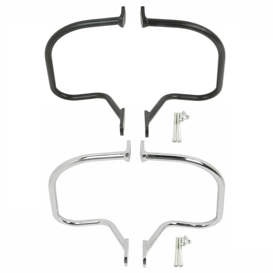 Black/Chrome Saddlebag Guard Bar Fit For Harley Heritage Springer 1997-1999 1998