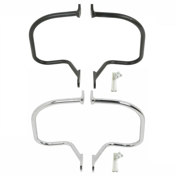 Black/Chrome Saddlebag Guard Bar Fit For Harley Heritage Springer 1997-1999 1998