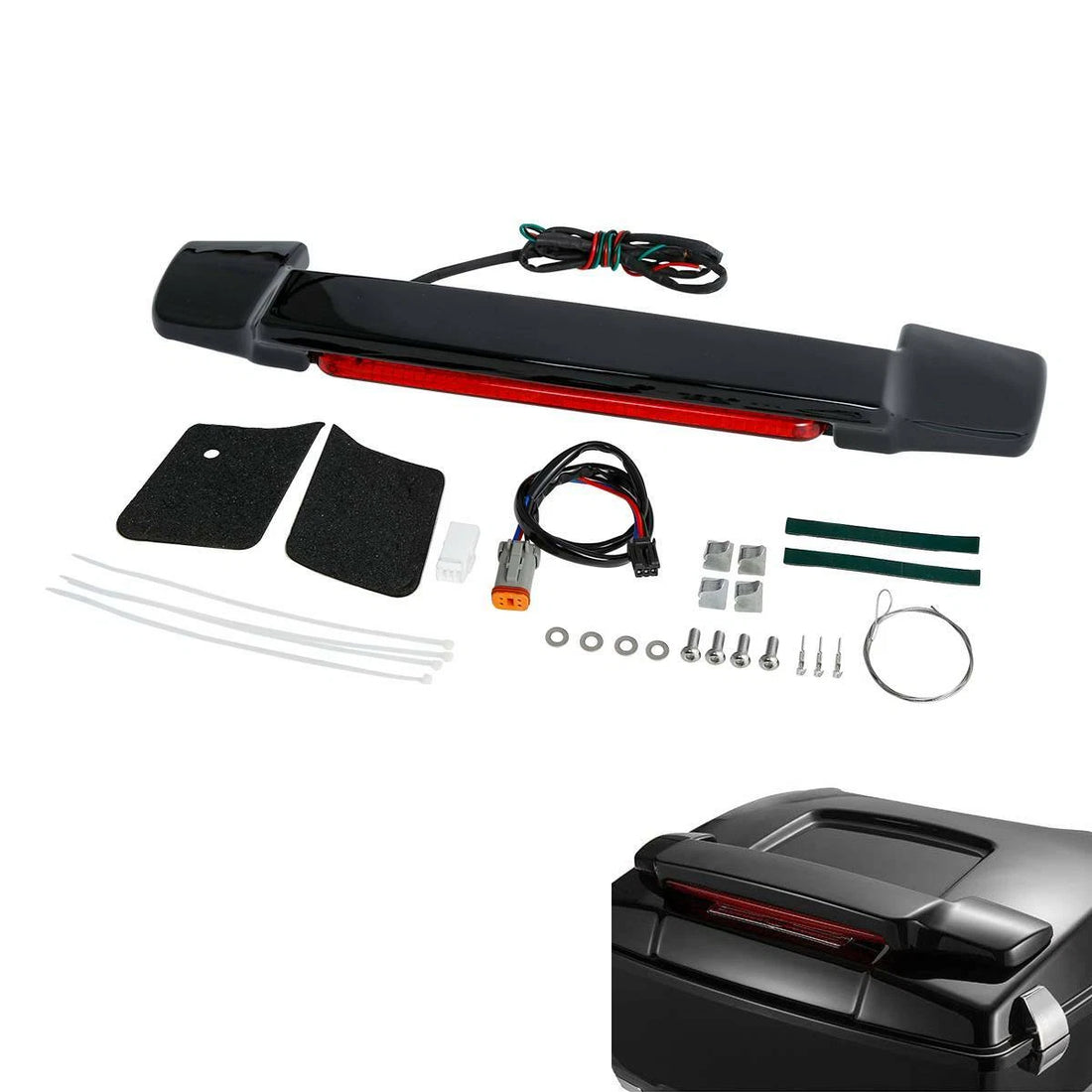 King Chopped Razor LED Tail Light Spoiler Fit For Harley Touring Electra Glide