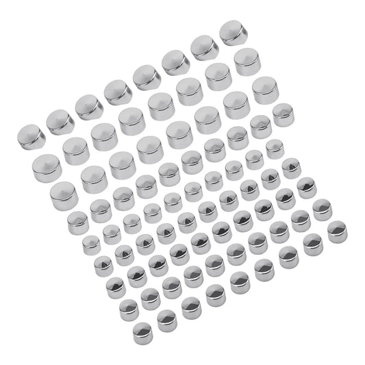 83PCS Chrome Engine Full Bolt Cover Cap Kit Fit For Harley Touring Twin Cam Evo