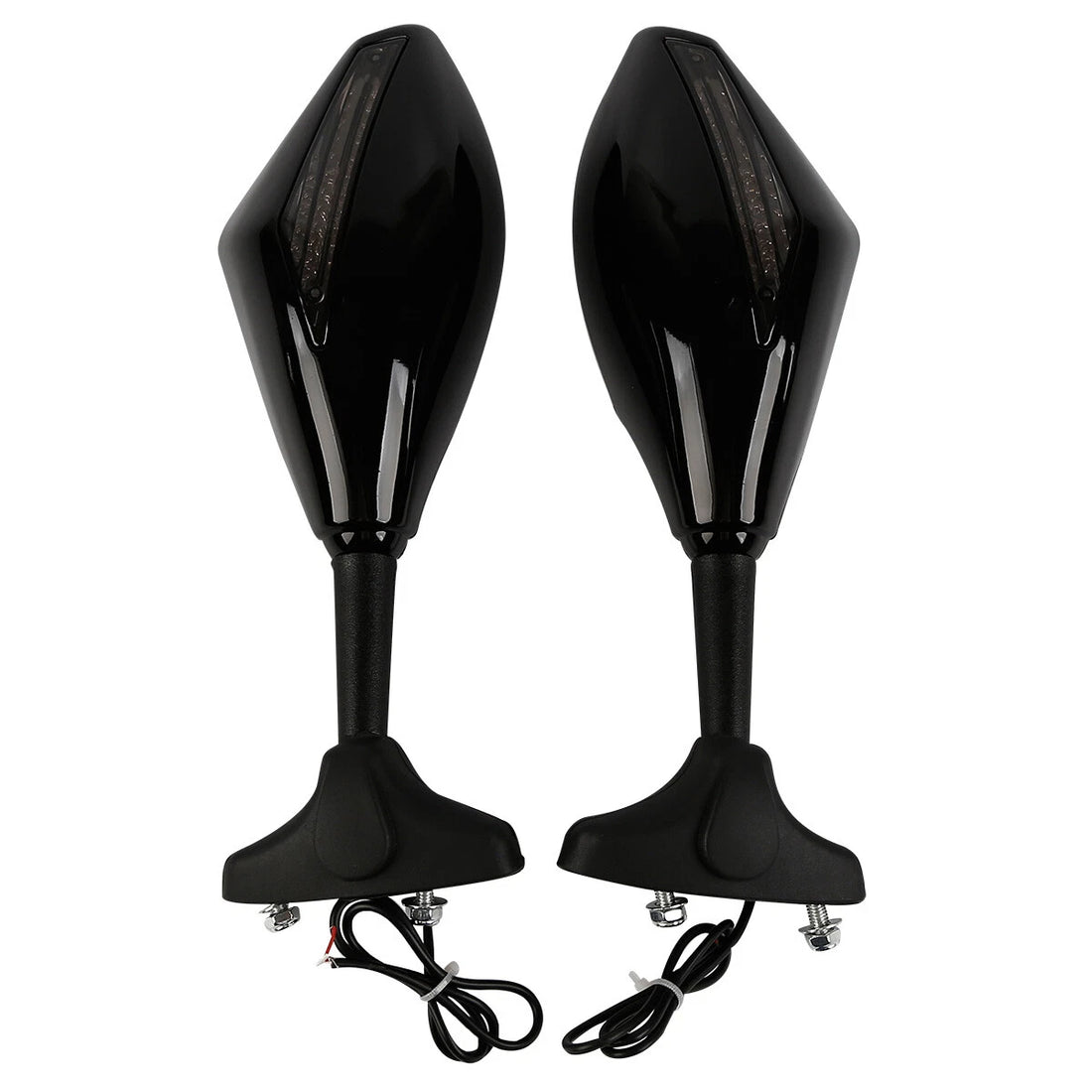 Rear View Mirrors LED Turn Signals Fit For Daytona 675 2009-11 Trophy 1200 91-04