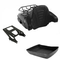 Black Chopped Trunk Pad Mount Rack Fit For Harley Touring Road Glide 14-Up