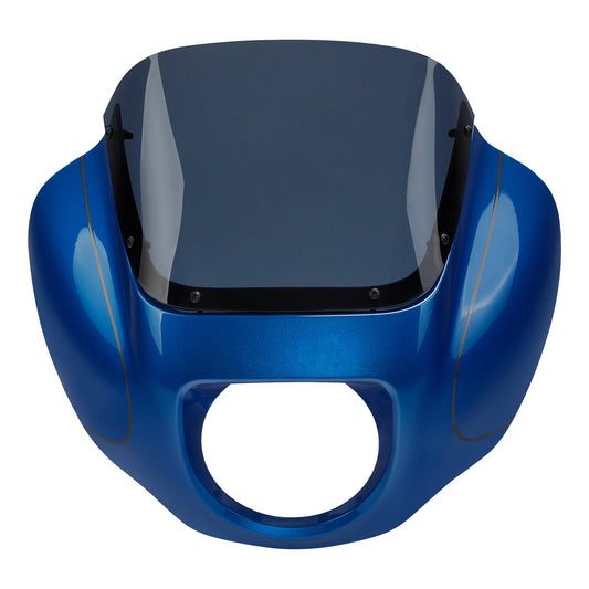 Fairing w/ Windshield Fit For Harley Softail Street Bob 2018-2024 Electric Blue