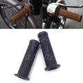New 7/8" Black Vintage Rubber Handlebar Hand Grip For Bobber Cafe Racer Custom
