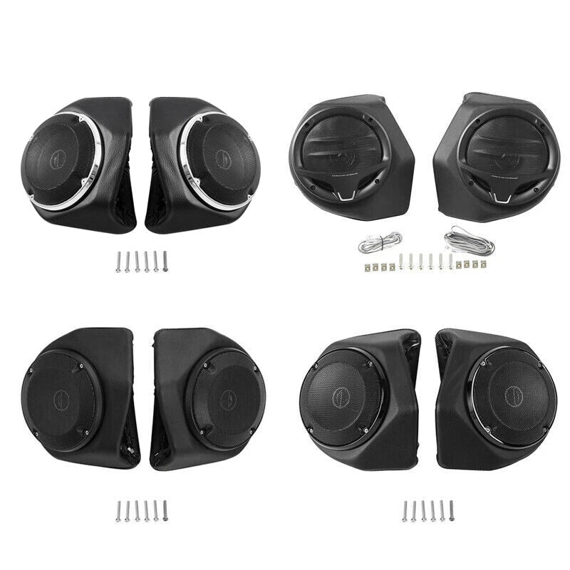 King Rear Trunk Luggage 6.5" Speakers Fit For Harley Touring Road Glide 14-2025