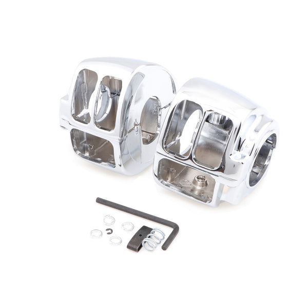 Chrome Switch Housing Cover Kit For Harley Touring Sportster Softail Dyna V-Rod