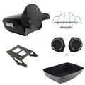 King Trunk Backrest Speakers Mount Rack Fit For Harley Electra Road Glide 14-26