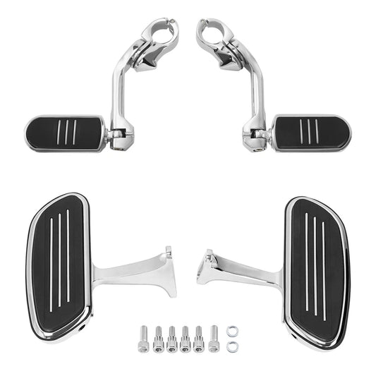 Passenger Footboards 1 1/4" Footpeg Peg Mount Fit For Harley Electra Glide 93-24