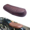 Brown Flat Brat Saddle Serpentine Vintage Cafe Racer Seat For Honda CB350 CB400
