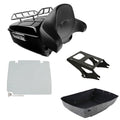 King Trunk Backrest Mount Rack Plate Fit For Harley Touring Electra Glide 14-26