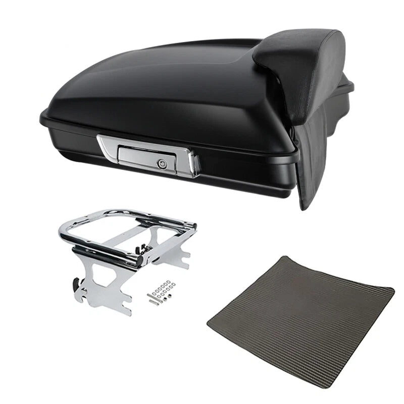 Matte Black Razor Trunk Pad Mount Fit For Harley Touring Road Glide 97-08