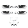 Chrome Driver & Passenger Footpegs Bracket Fit For Harley Softail Fat Boy 18-25