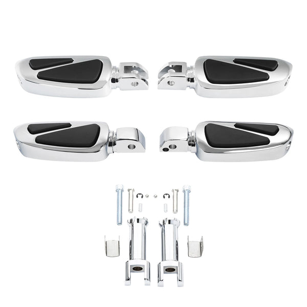 Chrome Driver & Passenger Footpegs Bracket Fit For Harley Softail Fat Boy 18-25