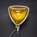Motorcycle Chrome Triangle Headlight Lamp Flat Back For Harley Chopper Bobber