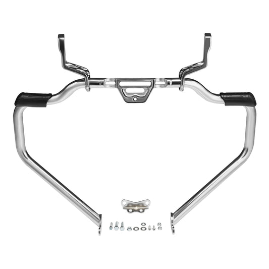 Chrome Mustache Engine Guard Support Bracket Fit For Harley Low Rider ST 2022-25