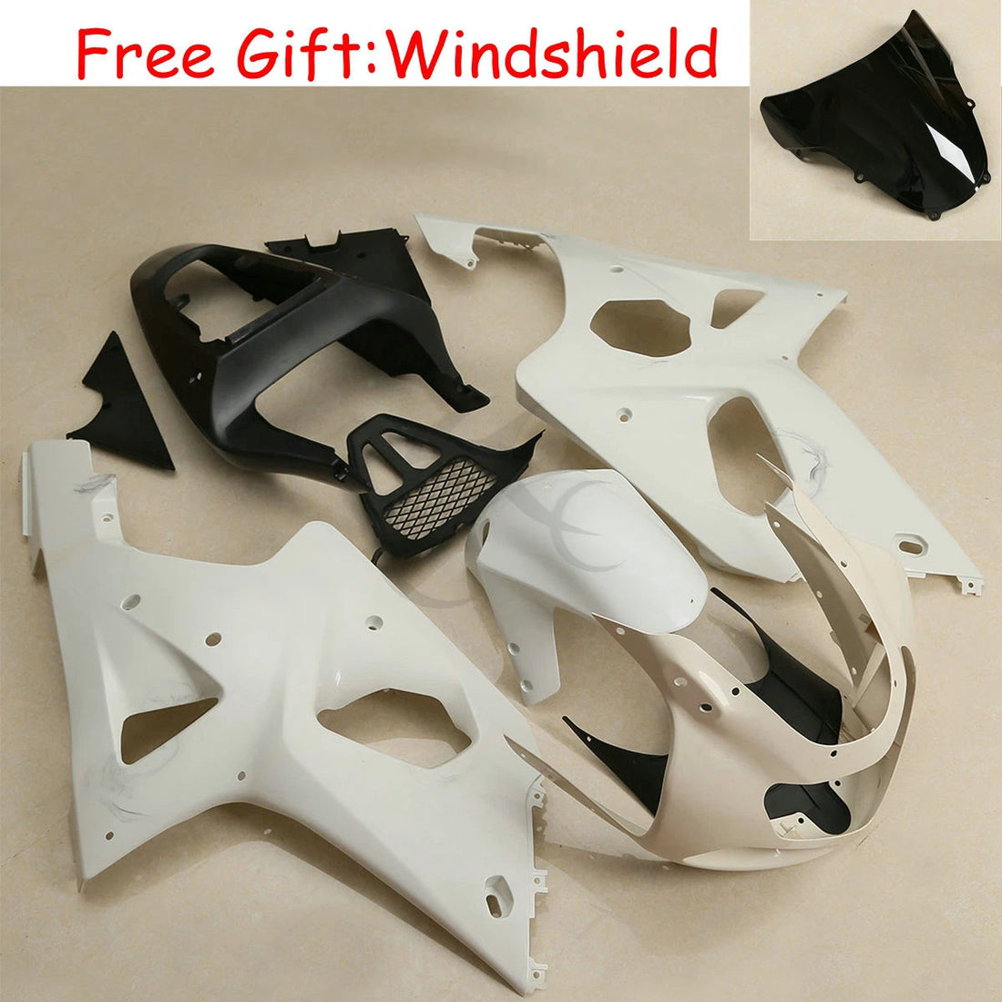 Unpainted ABS Fairings Bodywork Body Work Kit Fit For Suzuki GSXR1000 2000-2002
