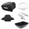 Matte King Trunk Luggage Backrest Rack Mount Fit For Harley Electra Glide 14-26