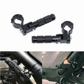Black 1 1/4" 32mm Highway Bar Engine Guard Tube Footpeg Foot Pegs Mount Clamp