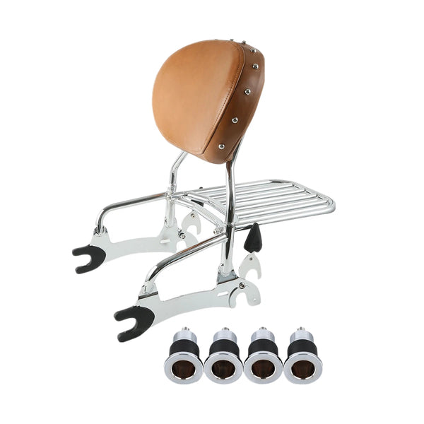 12" Backrest Sissy Bar Rack & Mounting Spools Fit For Indian Chieftain 2014-2024