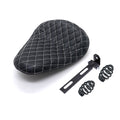 Black Diamond PU Leather Driver Seat Spring & Bracket For Harley Chopper Custom