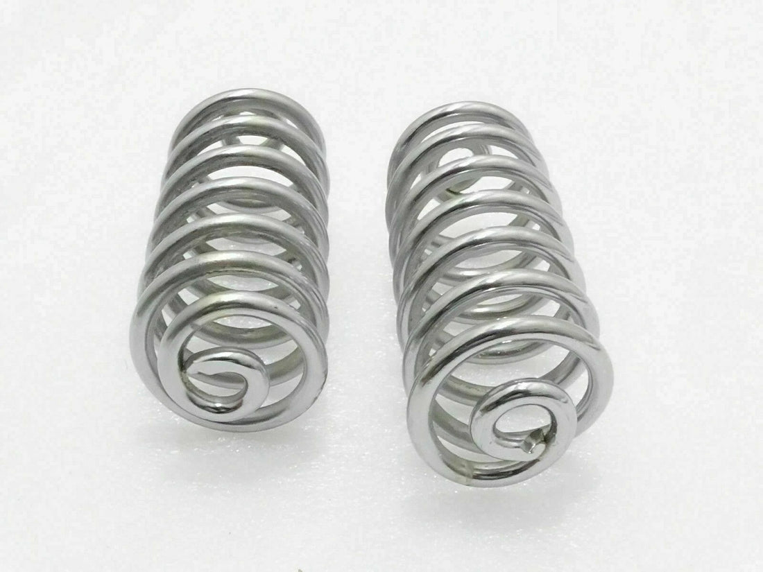 Fit For Motorbikes Front Saddle Seat Springs Chrome (PAIR) @LS
